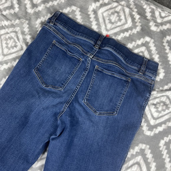 Spanx Flare Jeans Womens XL Regular Midnight Shade Stretch Denim Slimming - Picture 13 of 14